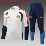 26-27 Bayern High Quality Kids Half Pull Tracksuit