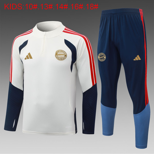 26-27 Bayern High Quality Kids Half Pull Tracksuit