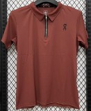 2026 ON Red-brown High Quality Half Pull T-Shirt