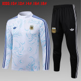 26-27 Argentina High Quality Kids Half Pull Tracksuit