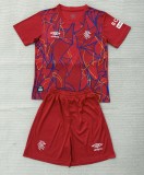 26-27 Rangers Red GoalKeeper Kids Soccer Jersey