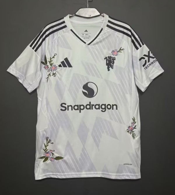 25-26 Man Utd Away Embroidered Version Fans Soccer Jersey