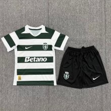 26-27 Sporting Lisbon Home Kids Soccer Jersey