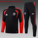 26-27 Man Utd High Quality Kids Half Pull Tracksuit