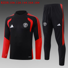 26-27 Man Utd High Quality Kids Half Pull Tracksuit