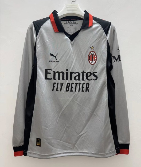 26-27 ACM Gray Long Sleeve Fans Soccer Jersey (长袖)
