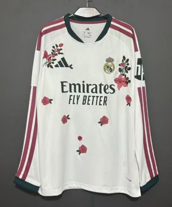 26-27 RMA Home Embroidered Version Long Sleeve Fans Soccer Jersey (长袖)
