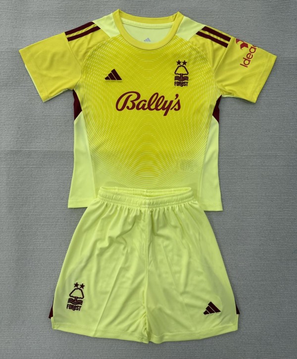 25-26 Nottingham Yellow GoalKeeper Kids Soccer Jersey