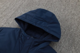 24-25 Sao Paulo Royal Blue Hooded Windbreaker Fabric Cotton Coat