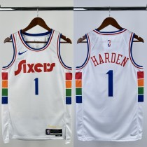 24-25 76ERS HARDEN #1 White City Edition Top Quality Hot Pressing NBA Jersey 24-25 76ERS HARDEN #1 White City Edition Top Quality Hot Pressing NBA Jersey