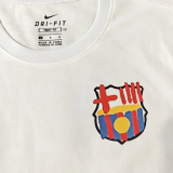 25-26 BAR White High Quality Casual T-Shirt #圆领涂鸦