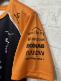 2025  F1 McLaren New Pattern Short Sleeve Racing Suit（圆领，胸前宝蓝，背后4号）