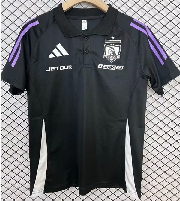 25-26 Colo-Colo Black Polo Short Sleeve *有领