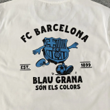 25-26 BAR White High Quality Casual T-Shirt #圆领蓝标