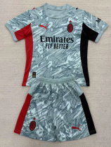 25-26 ACM Blue Goalkeeper Kids Soccer Jersey 1:1 Thai Quality