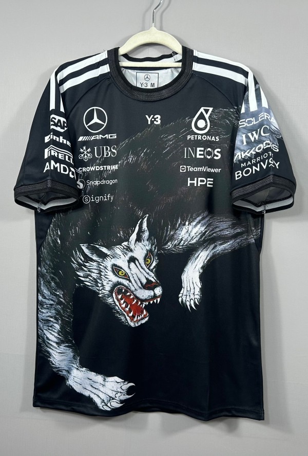 2026 F1 Benz New Pattern Short Sleeve Racing Suit