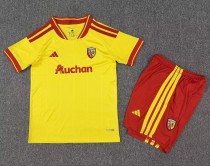 26-27 RC Lens Home Kids Soccer Jersey