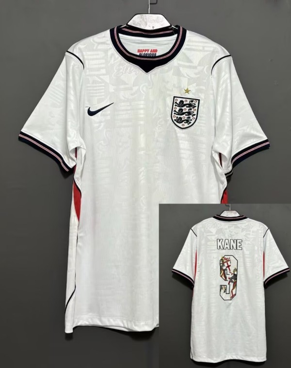 2026 England Embroidered Version Fans Soccer Jersey