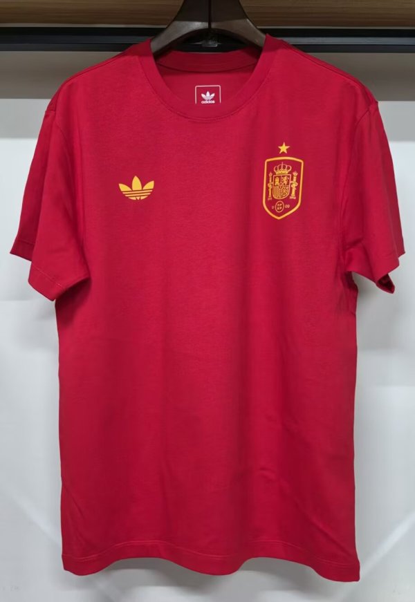 26-27 Spain Red High Quality Casual T-Shirt