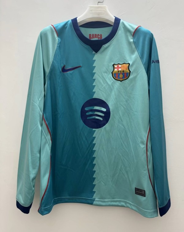 26-27 BAR Third Leaked Edition Long Sleeve Fans Soccer Jersey (长袖)