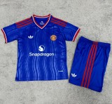 26-27 Man Utd Away Leaked Edition Kids Soccer Jersey