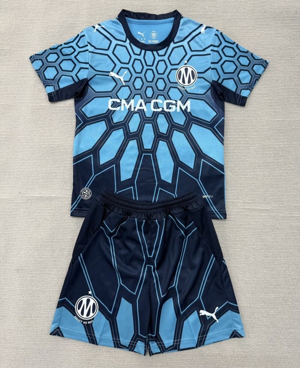 26-27 Marseille Blue GoalKeeper Adult Suit