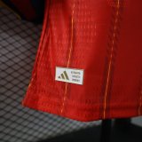 2026 World Cup Spain Home Long Sleeve Player Version Soccer Jersey (With 2 Star)*两颗星*长袖球员