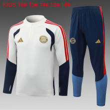 26-27 Bayern High Quality Kids Half Pull Tracksuit