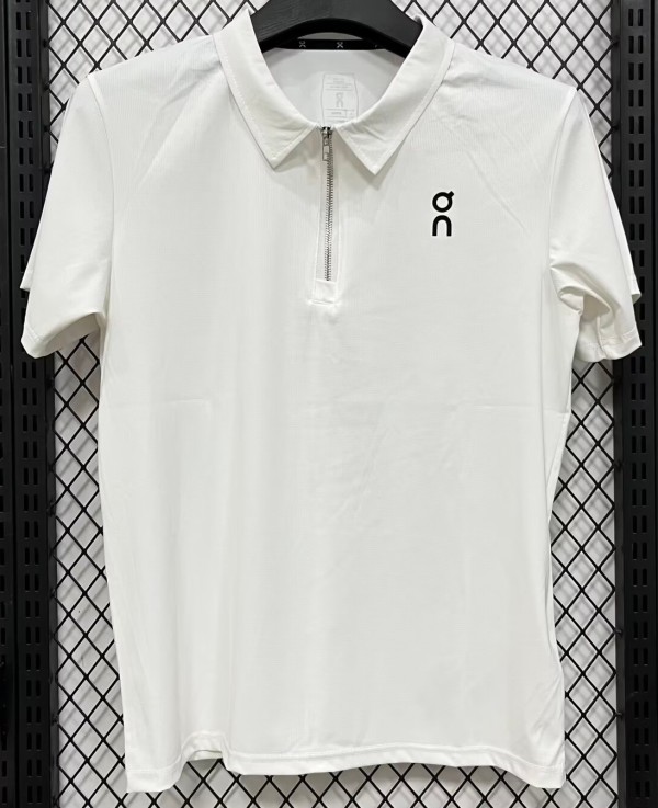 2026 ON White High Quality Half Pull T-Shirt