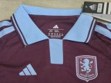 26-27 Aston Villa Home Kids Soccer Jersey*带广告