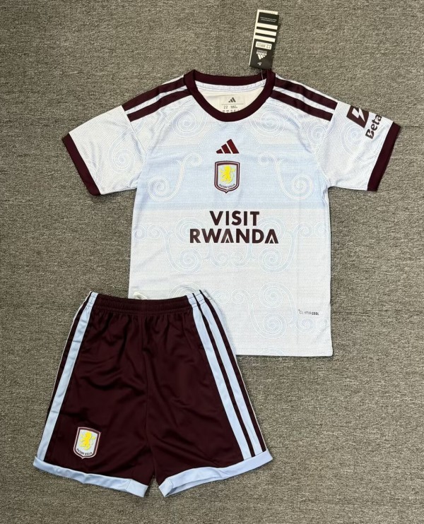 26-27 Aston Villa Third Kids Soccer Jersey*带广告