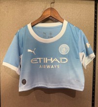 26-27 Man City Home Women Cheerleading Short-sleeved (女)