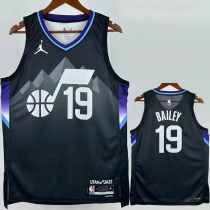 25-26 JAZZ BAILEY #19 Black Top Quality Hot Pressing NBA Jersey (Trapeze Edition) 飞人版 25-26 JAZZ BAILEY #19 Black Top Quality Hot Pressing NBA Jersey (Trapeze Edition) 飞人版