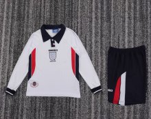 1998 England Home Long sleeves Retro Kids Soccer Jersey