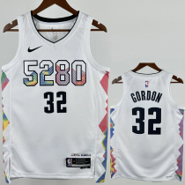 24-25 Nuggets GORDON #32 White City Edition Top Quality Hot Pressing NBA Jersey 24-25 Nuggets GORDON #32 White City Edition Top Quality Hot Pressing NBA Jersey