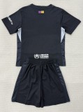 25-26 BAR Black Goalkeeper Kids Soccer Jersey 1:1 Thai Quality