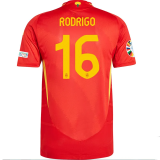 2024 Spain European Cup Home Long sleeves Fans Version Soccer Jersey