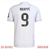 25-26 RMA Home Long Sleeve Player Version Soccer Jersey 长袖