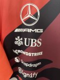 2025 F1 Benz New Pattern Short Sleeve Racing Suit