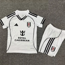 25-26 Fulham Home Kids Soccer Jersey 1:1 Thai Quality