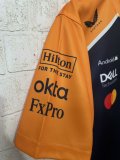 2025  F1 McLaren New Pattern Short Sleeve Racing Suit（圆领，胸前宝蓝，背后4号）