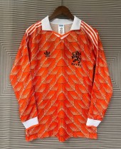 1988 NetherIands Home Long sleeves Retro Soccer Jersey