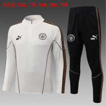 26-27 Man City High Quality Kids Half Pull Tracksuit 26-27 Man City High Quality Kids Half Pull Tracksuit
