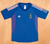 2002 France Home Retro Soccer Jersey