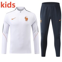 26-27   France High Quality Kids Half Pull Tracksuit