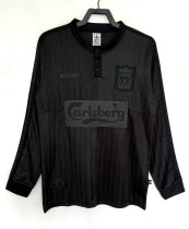 1995-1996 LIV Black Special Edition Long Sleeve Retro Soccer Jersey
