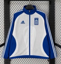2026 Greece White Blue Retro Windbreaker