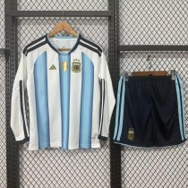 2026 World Cup Argentina Home Long Sleeve Kids Soccer Jersey (长袖) 2026 World Cup Argentina Home Long Sleeve Kids Soccer Jersey (长袖)