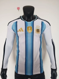 2026 World Cup Argentina Home Long Sleeve Player Version Soccer Jersey*长袖球员