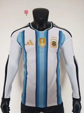 2026 World Cup Argentina Home Long Sleeve Player Version Soccer Jersey*长袖球员